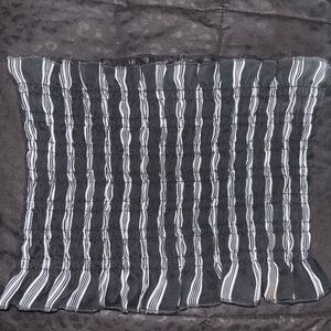 Black and White Striped Tube Top